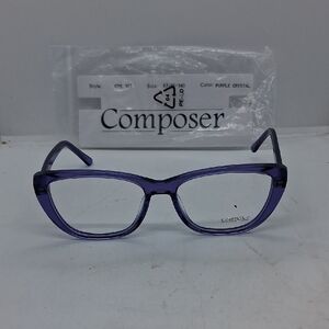 NWT Rxable Composer Purple Crystal Eyeglass Frames